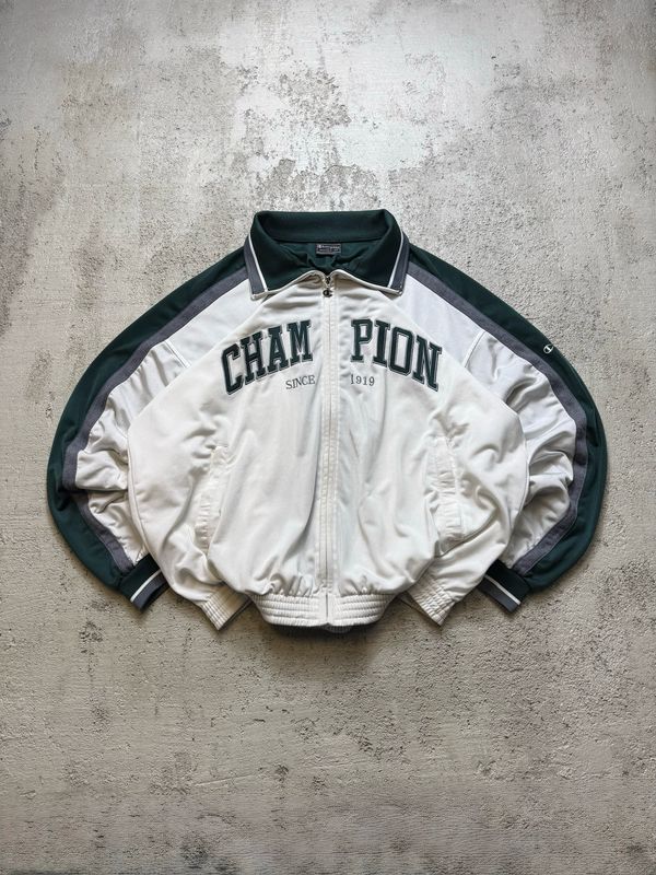 Bluza Champion Zip Green Spellout L