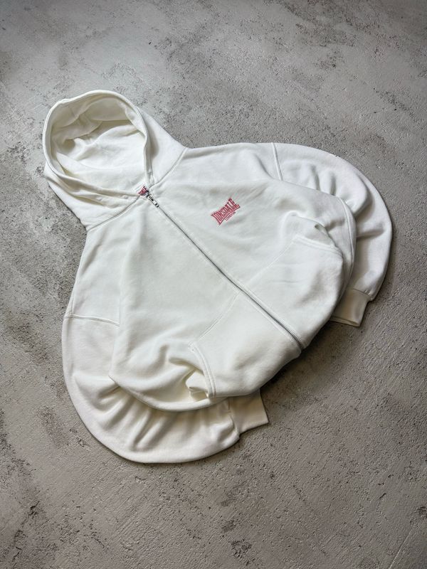 Bluza Lonsdale White Classic Zip Pink Logo L
