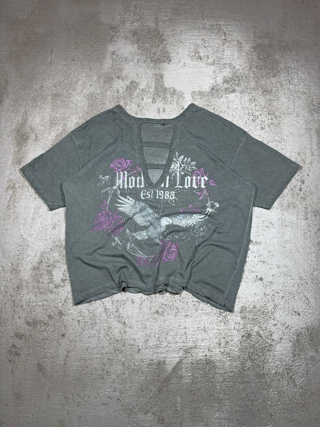 Koszulka Y2k Love Bird Chains vneck M