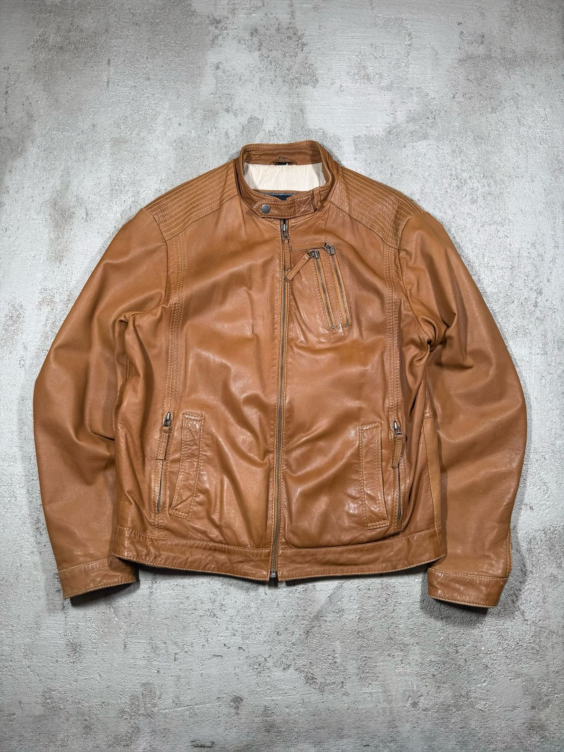 Kurtka Machiavelli Leather Jacket Brown M