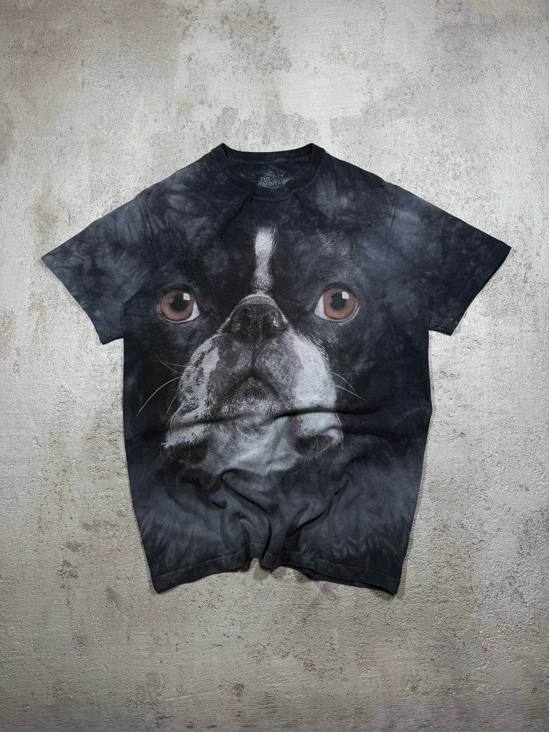 Koszulka TheMountain French Bulldog Tee Tiedye Black M