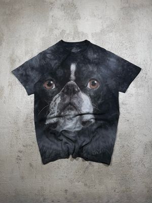 Koszulka TheMountain French Bulldog Tee Tiedye Black M