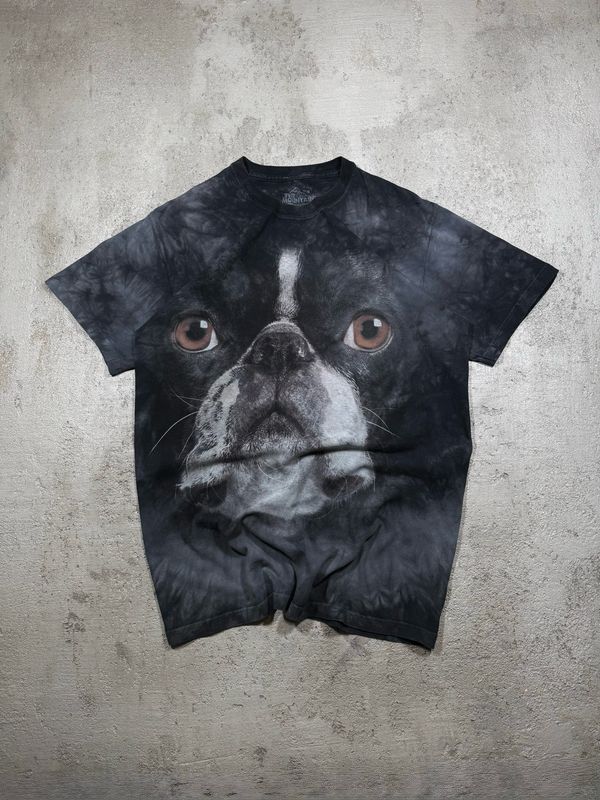 Koszulka TheMountain French Bulldog Tee Tiedye Black M