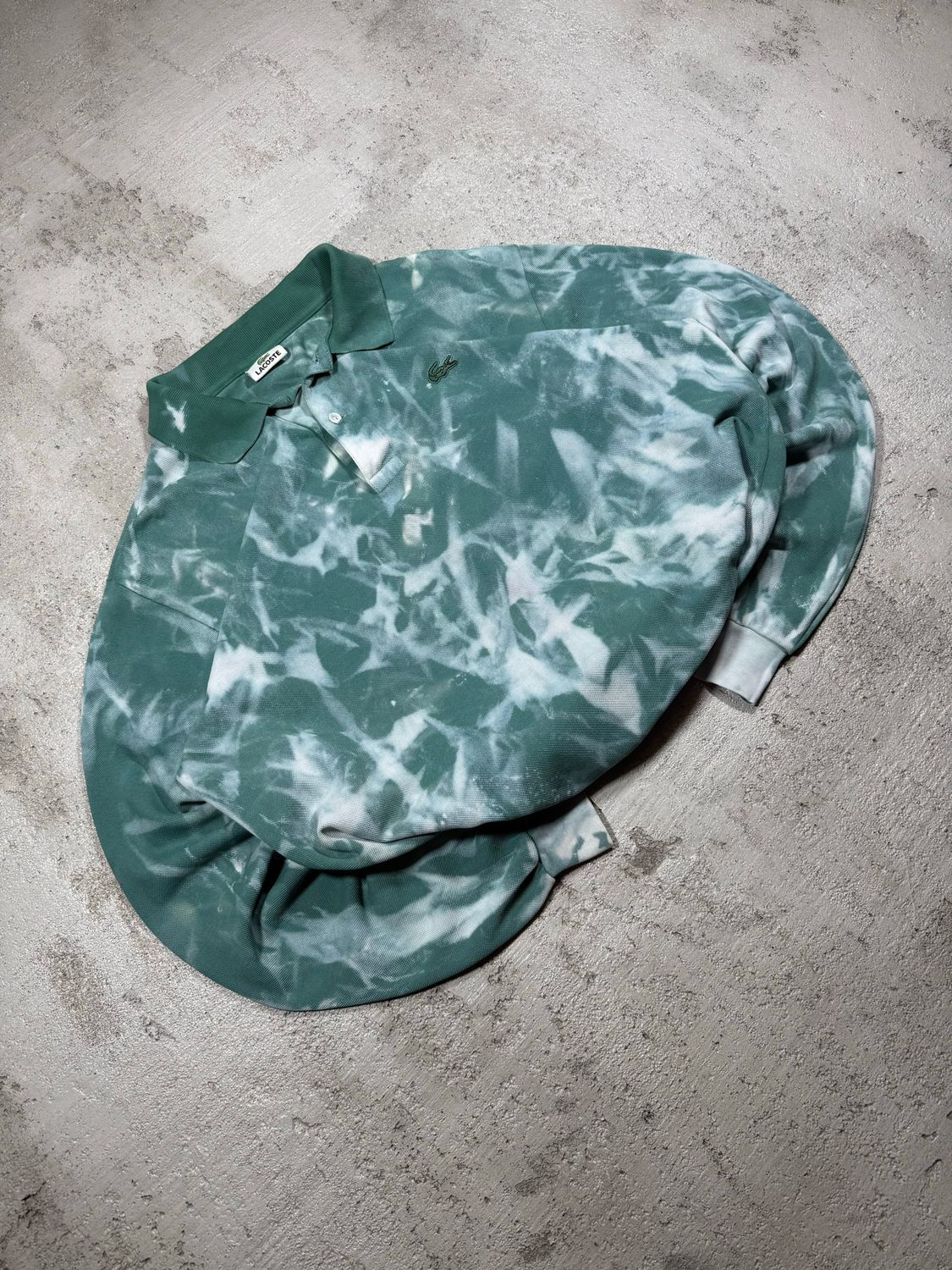 Bluza Lacoste Croc Polo Long Tiedye Green L