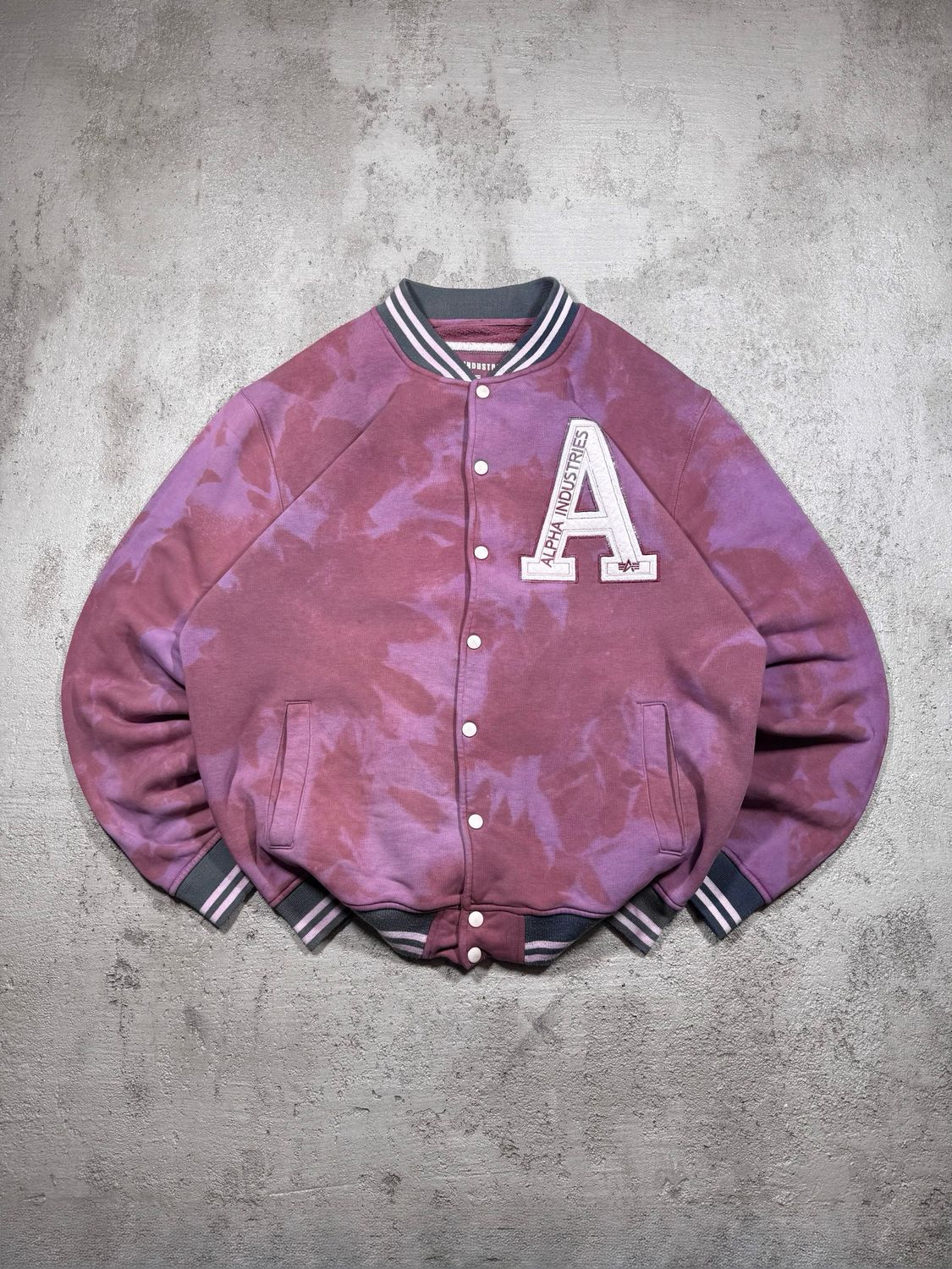 Bluza Alpha Industries Varsity Sweatshirt Tiedye Pink L