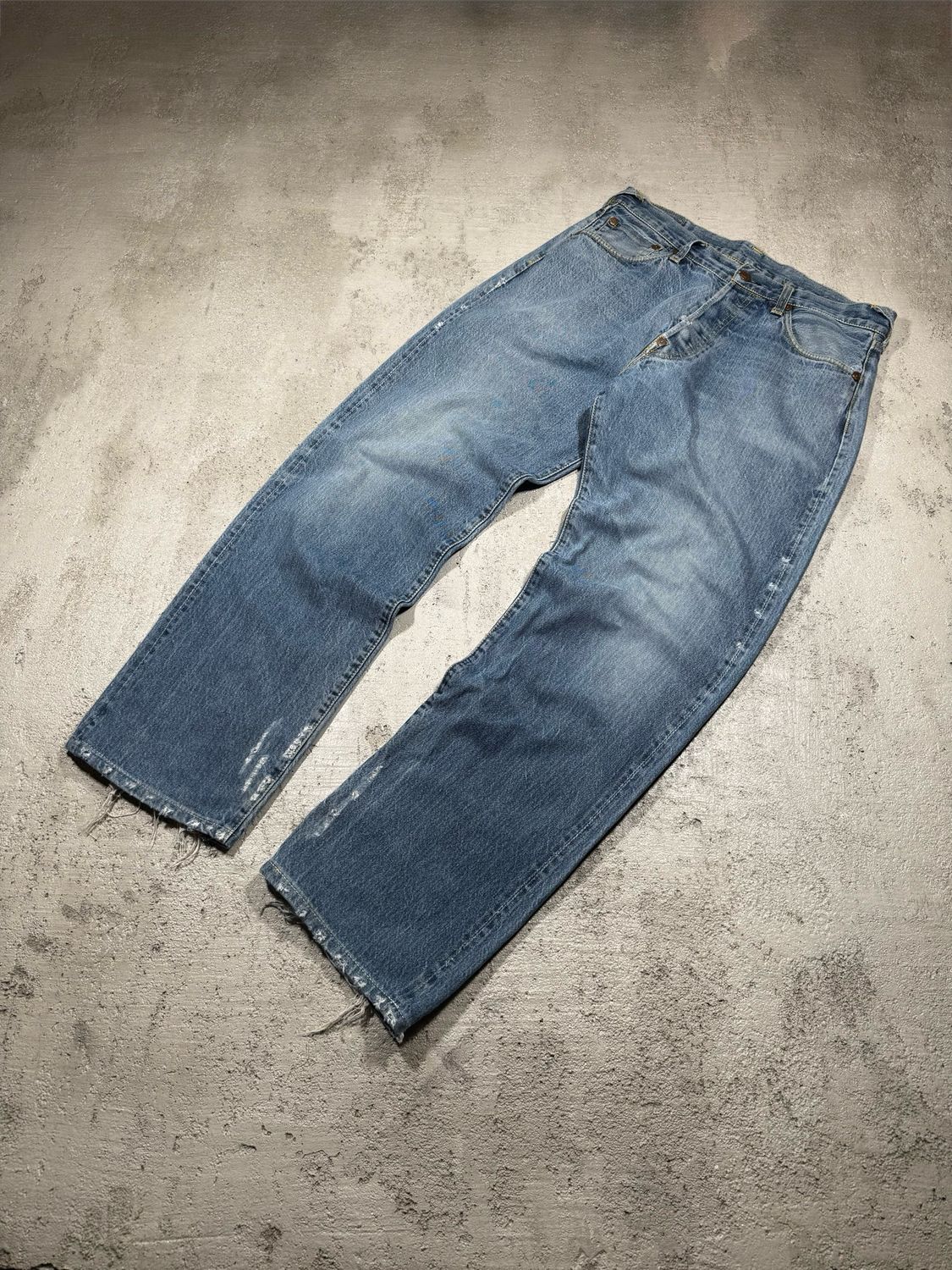 Spodnie Evisu Genes Osaka Distressed Jeans Blue 34/35