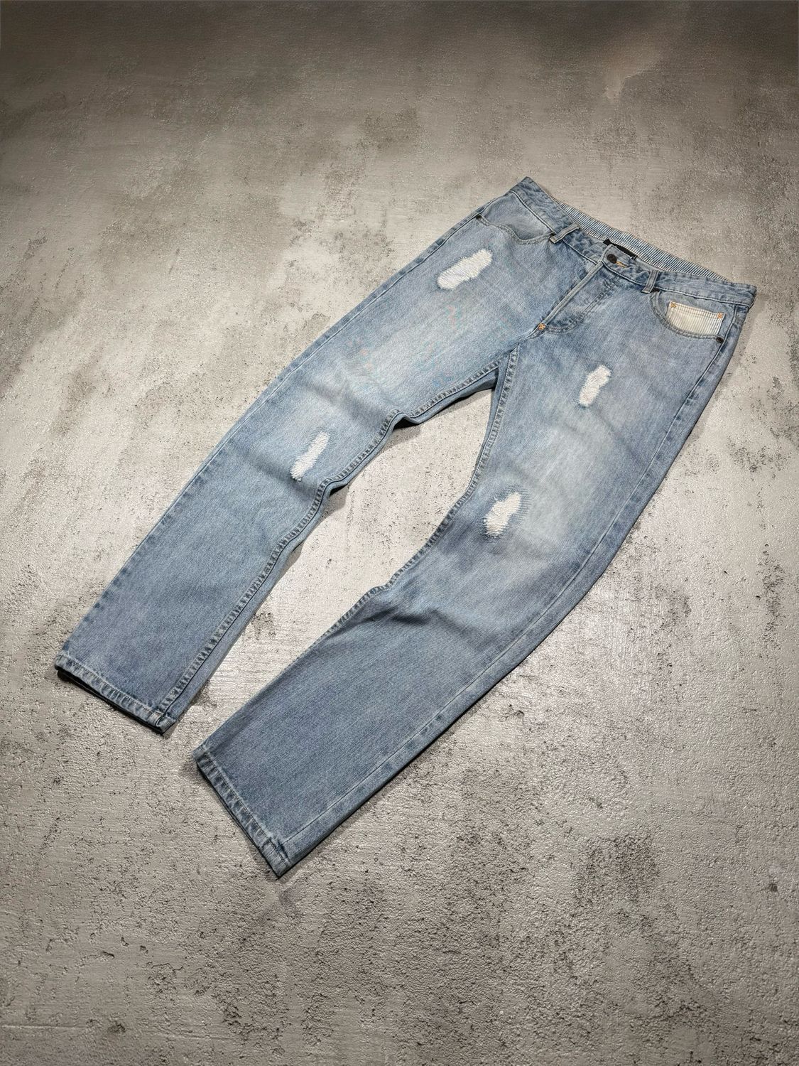 Spodnie The Hundreds Mended Effect Jeans Light-Blue 34