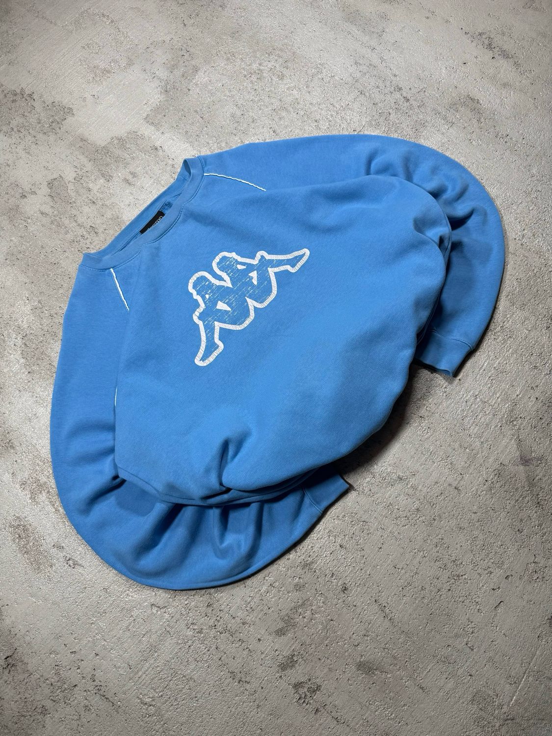 Bluza Kapppa Wh/Logo Crewneck Blue L