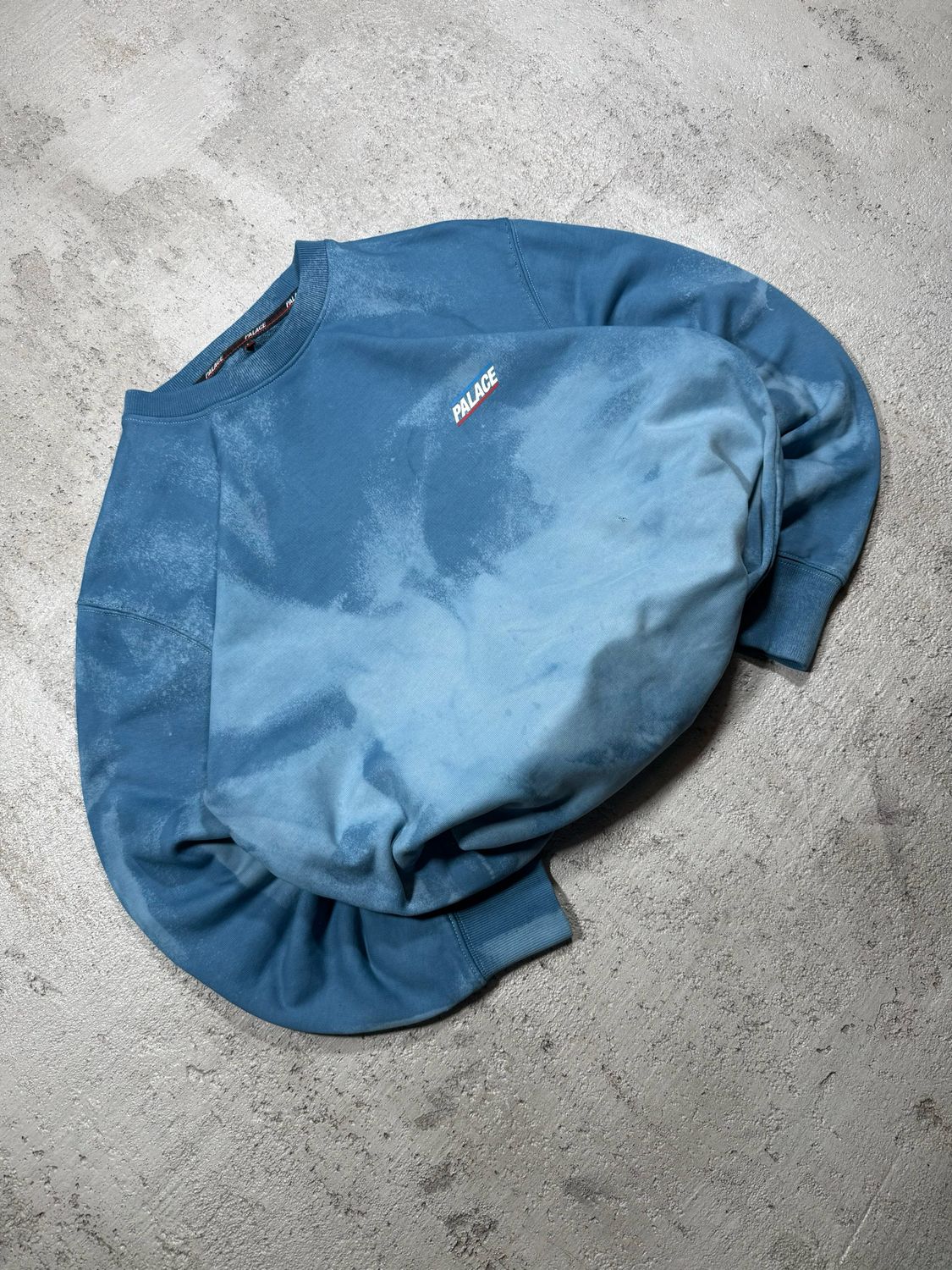 Bluza Palace Spellout Logo Crewneck Tiedye Blue M