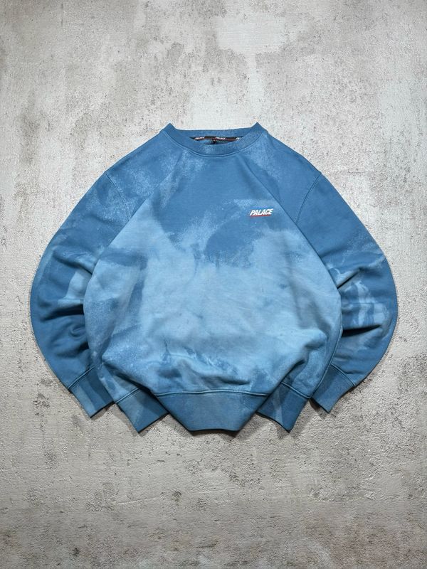 Bluza Palace Spellout Logo Crewneck Tiedye Blue M