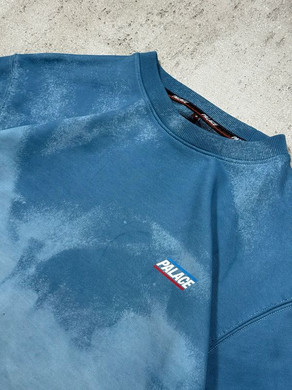 Bluza Palace Spellout Logo Crewneck Tiedye Blue M