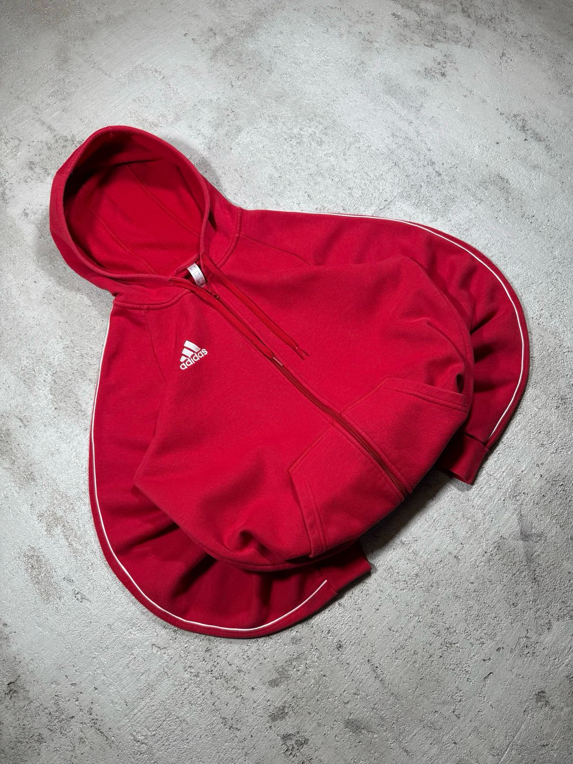 Bluza Adidas Wh/Logo Zip Hoodie Red M