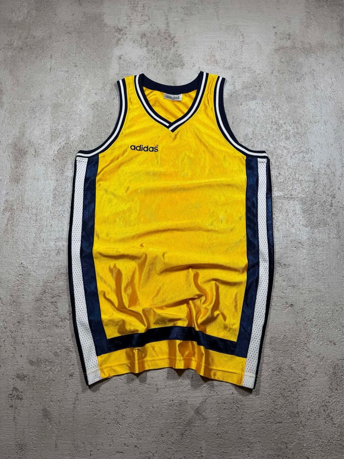 Koszulka Adidas Nav/Spellout Tanktop Yellow M