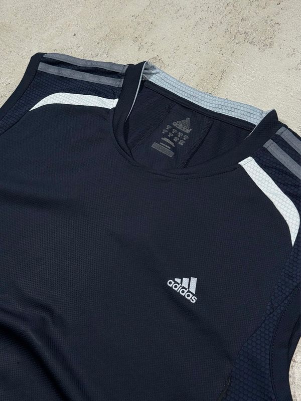 Koszulka Adidas Wh/Logo Climacool Tanktop Navy L