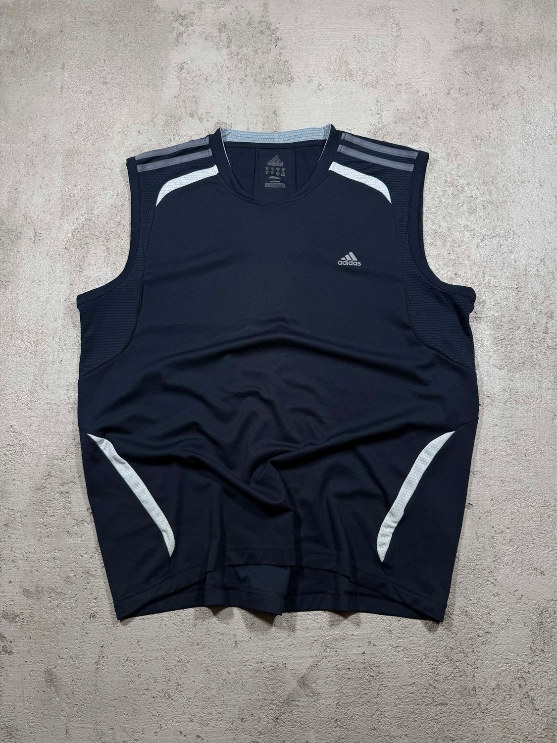Koszulka Adidas Wh/Logo Climacool Tanktop Navy L