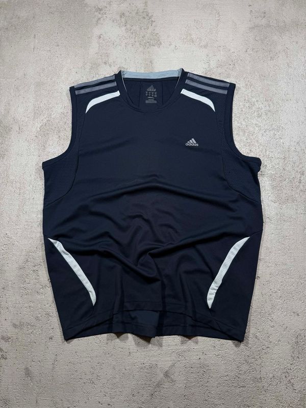 Koszulka Adidas Wh/Logo Climacool Tanktop Navy L