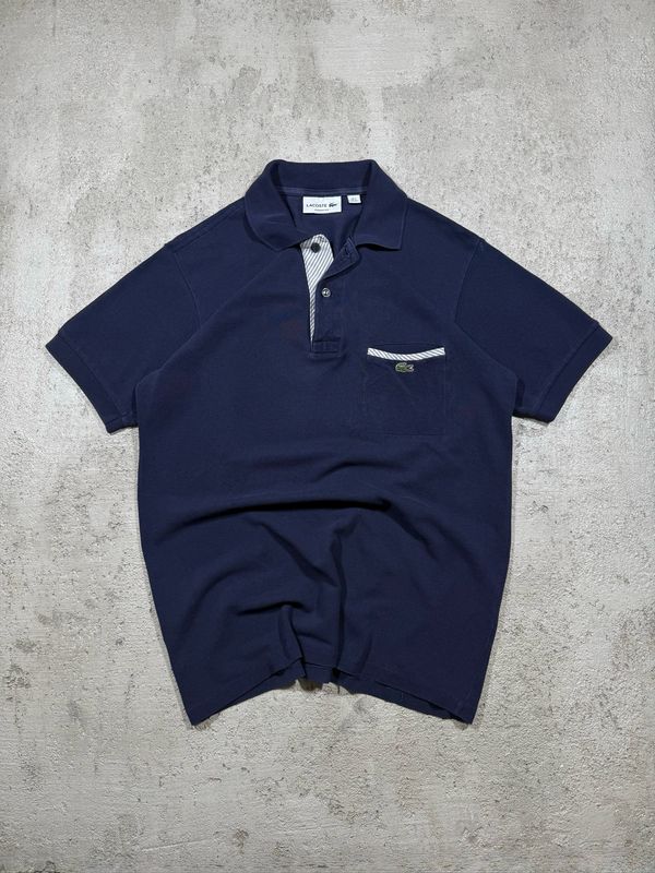 Koszulka Lacoste Classic Fit Striped Pocket Polo Tee Navy S