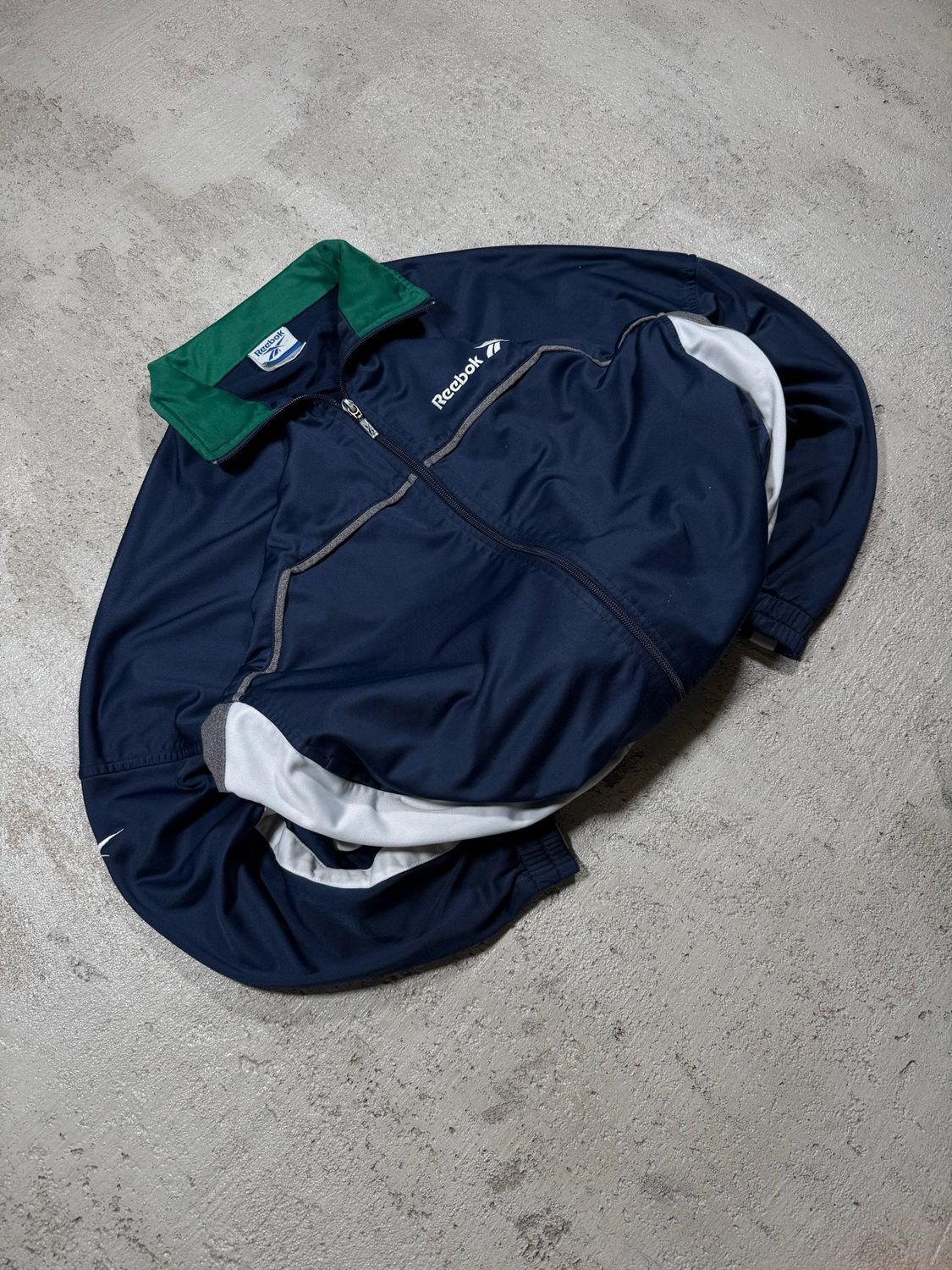 Bluza Reebok Spellout Logo Sport Zipper Navy M