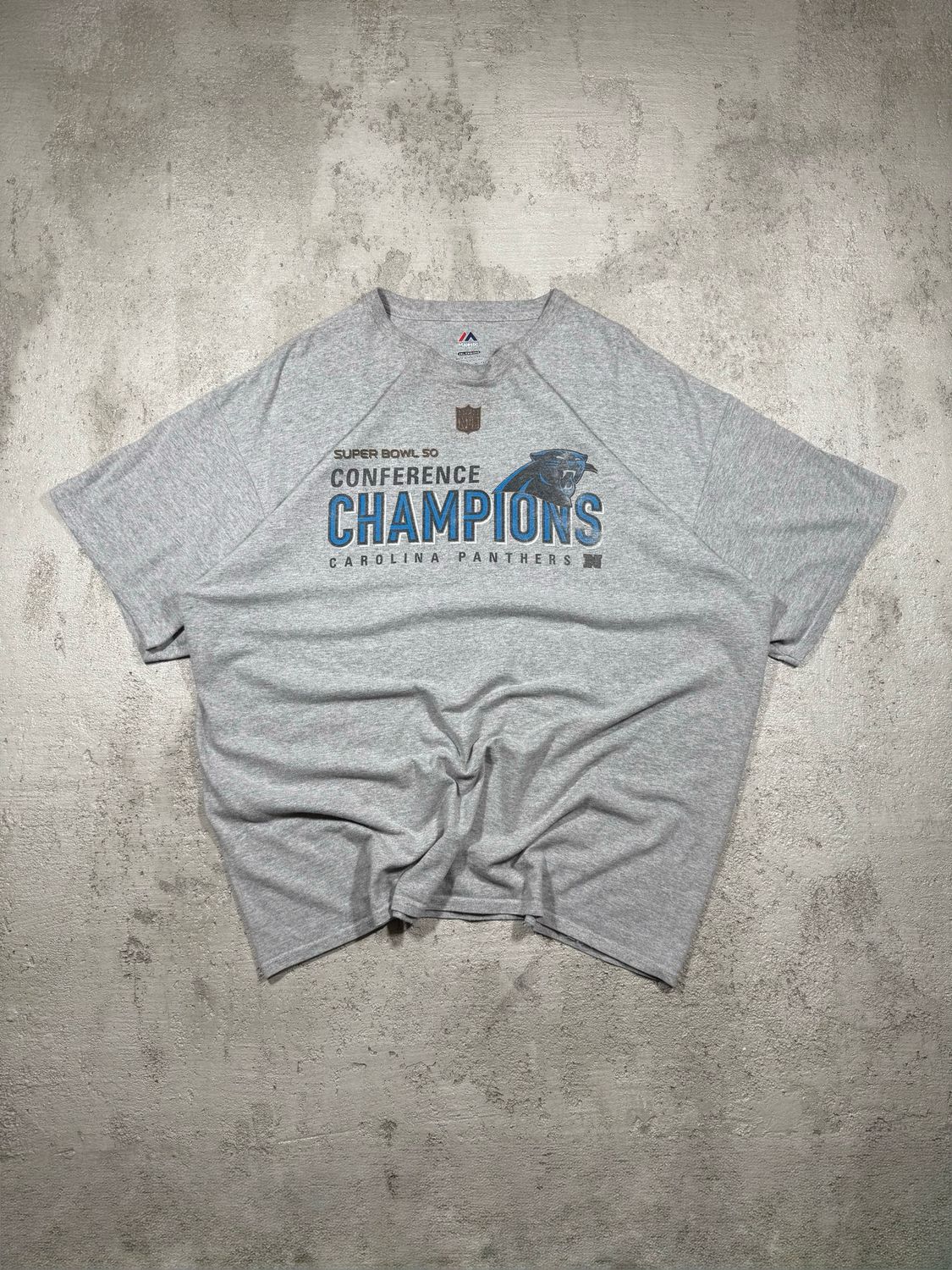 Koszulka Majestic Carolina Panthers Superbowl Tee Gray XL