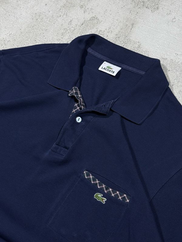Koszulka Lacoste Checker Pocket Polo Tee Navy L