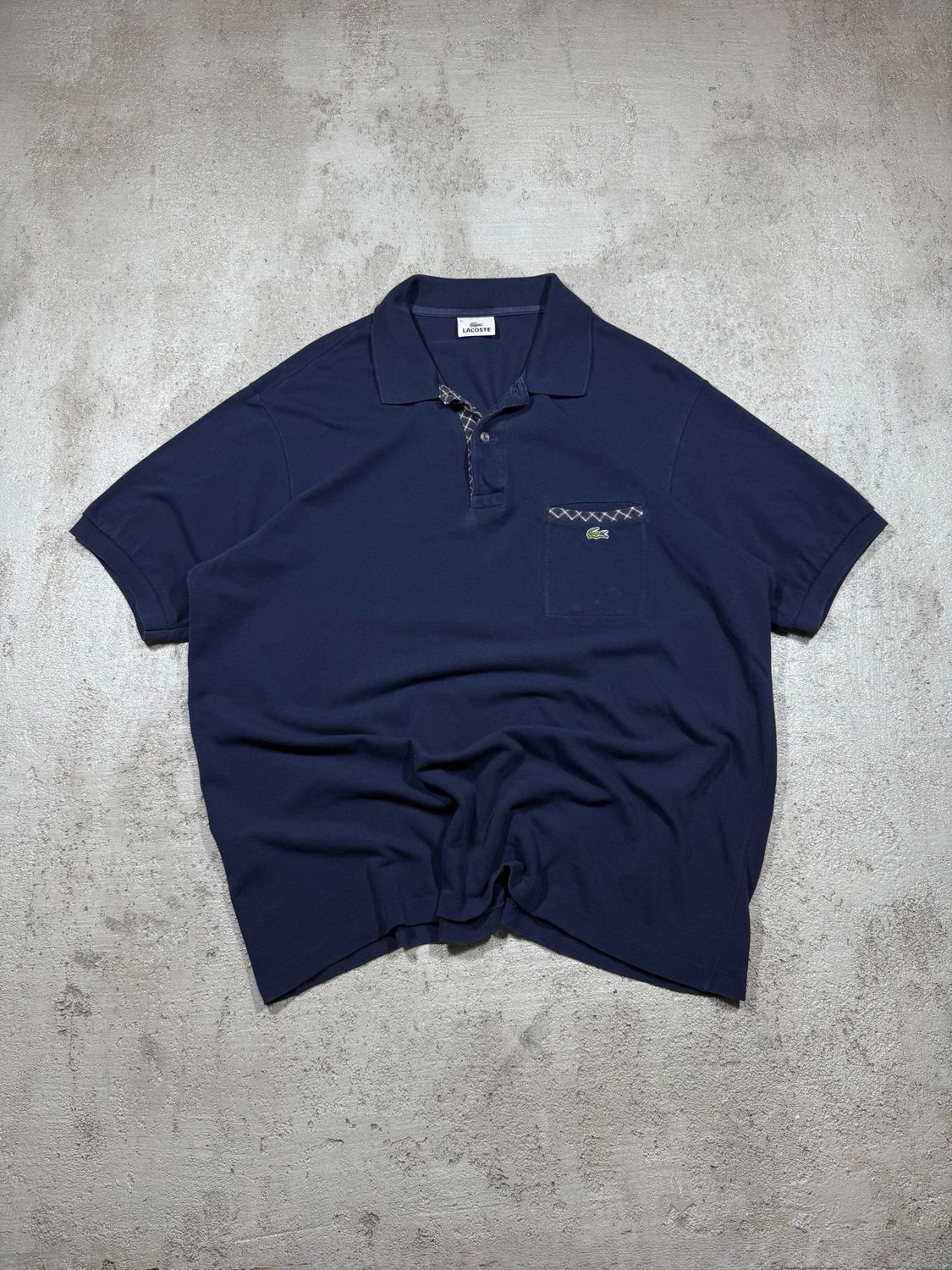 Koszulka Lacoste Checker Pocket Polo Tee Navy L