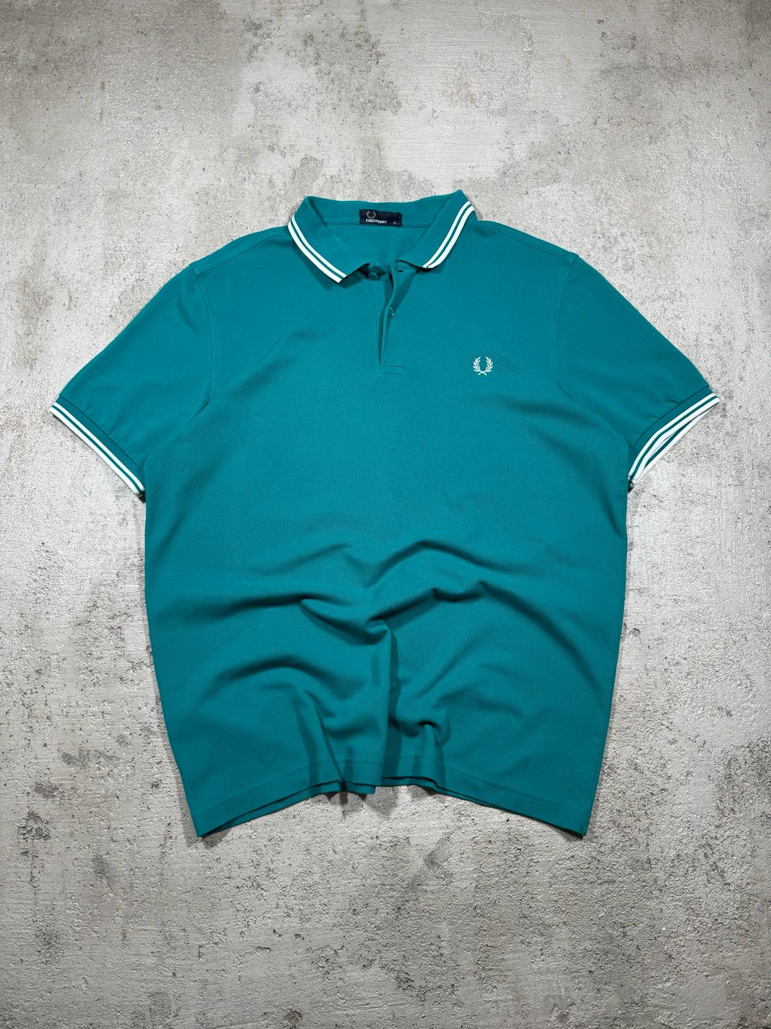 Koszulka Fred Perry Wh/Logo Polo Tee Turquoise M