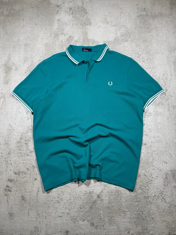 Koszulka Fred Perry Wh/Logo Polo Tee Turquoise M