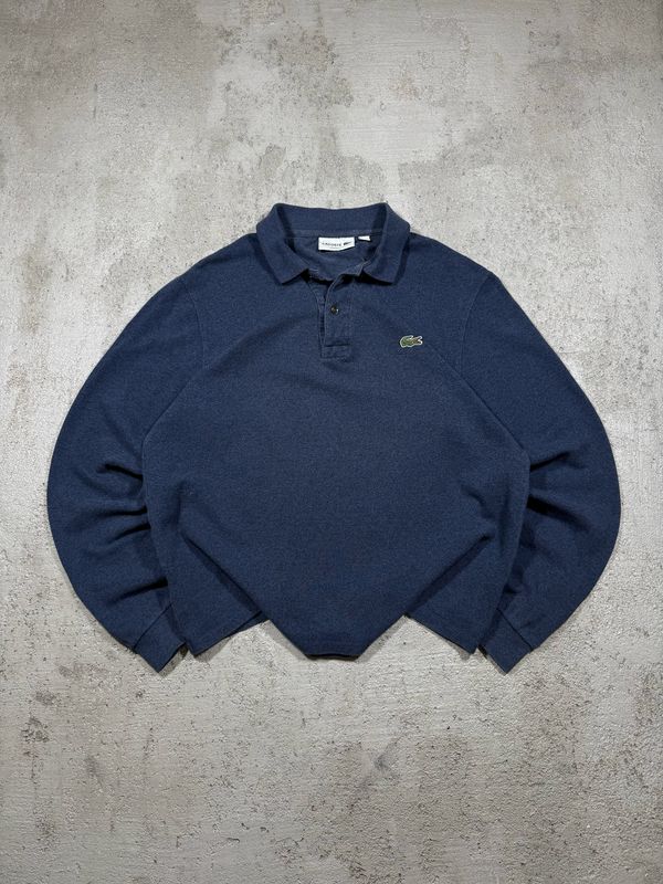 Bluza Lacoste Classic Fit Polo Long Melange-Navy M