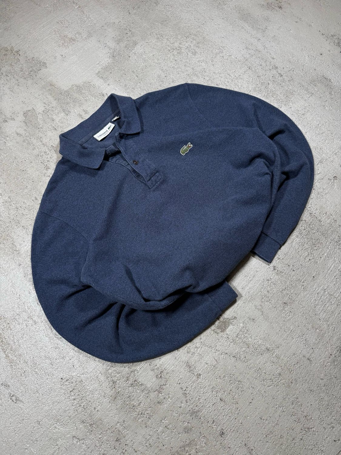 Bluza Lacoste Classic Fit Polo Long Melange-Navy M