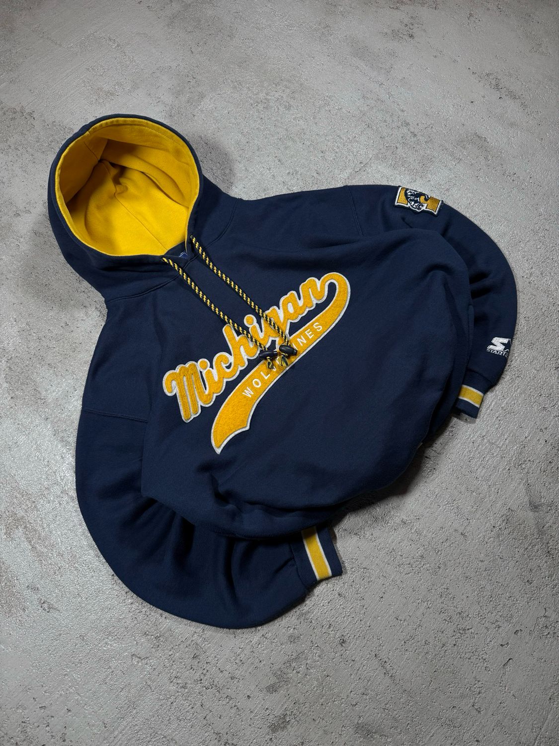 Bluza Starter Michigan Wolverines Hoodie Navy M