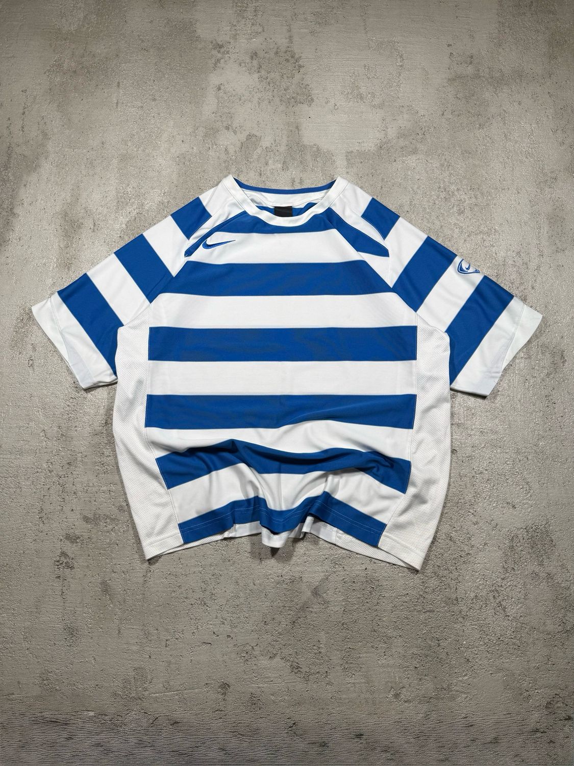 Koszulka Nike Blu/Stripes Sport Tee White L