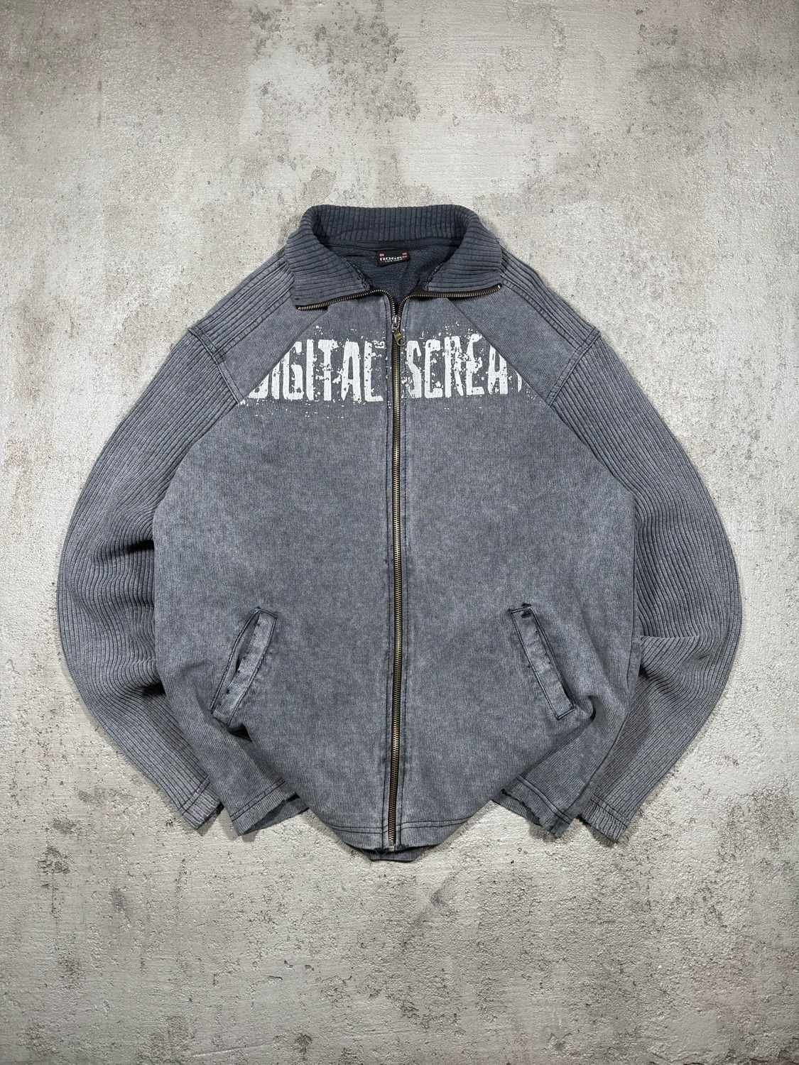 Bluza Roges Digital Screem Zip Sweater Gray M