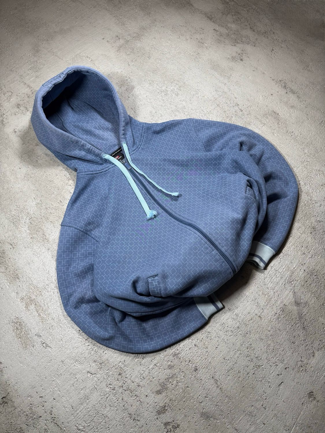 Bluza Patterned Hoodie 00s Blue L