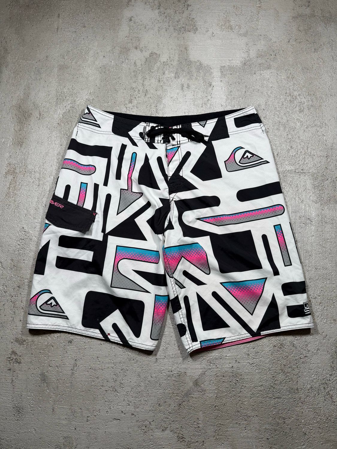 Spodnie Quiksilver Spellout Patterned Sw/Shorts White