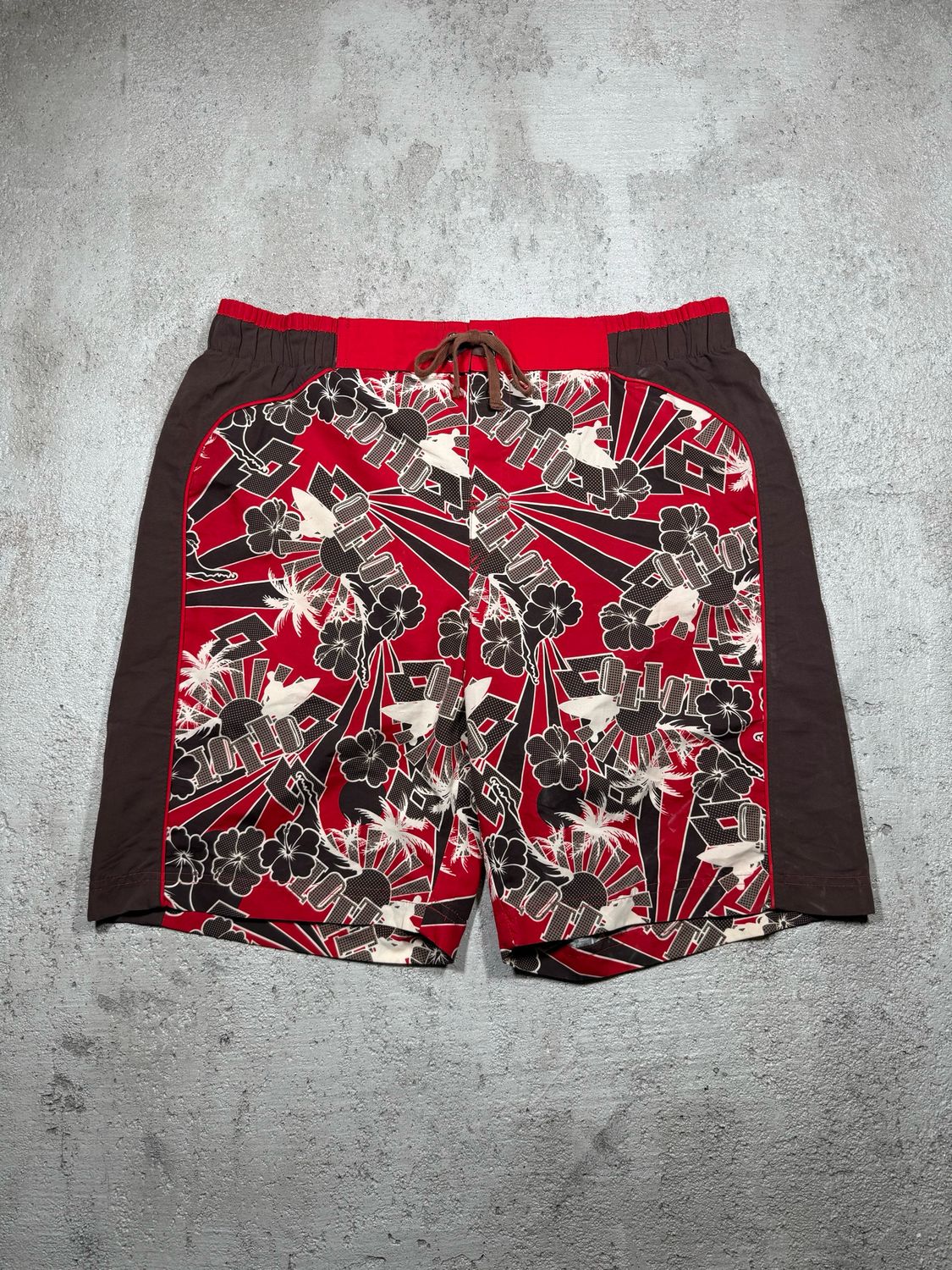 Spodnie Lotto Palms &amp; Flowers Sw/Shorts Red XL