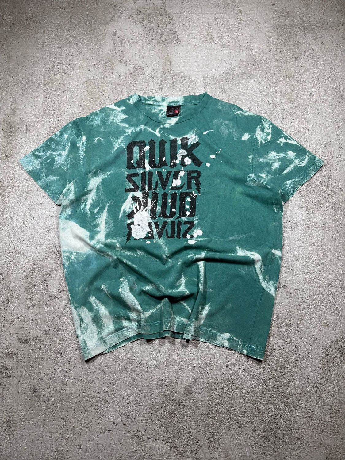 Koszulka Quiksilver Thunder Font Tee Tiedye Green M