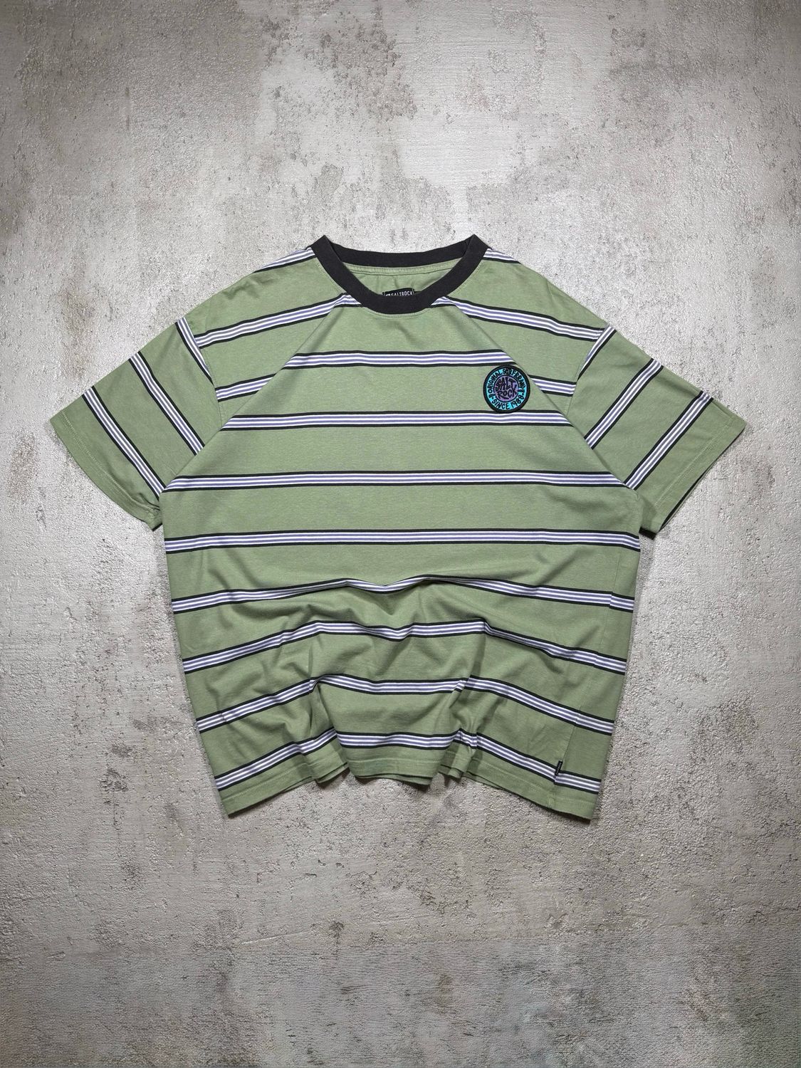 Koszulka Saltrock Badge Vio/Stripes Tee Green L