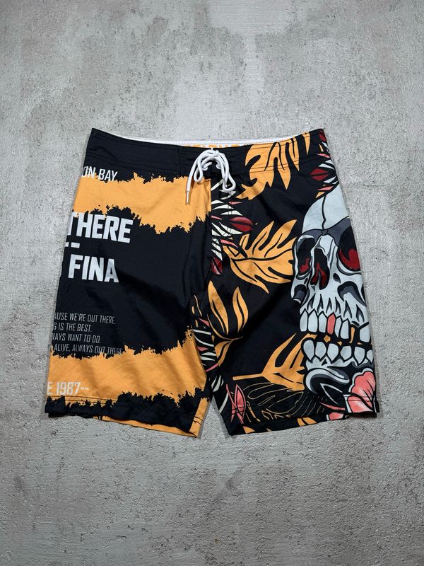 Spodnie Scorpion Bay Skull Sw/Shorts Yellow/Black 32
