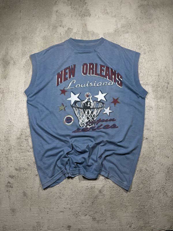 Koszulka New Orleans Louisiana Basketball Tanktop Blue L