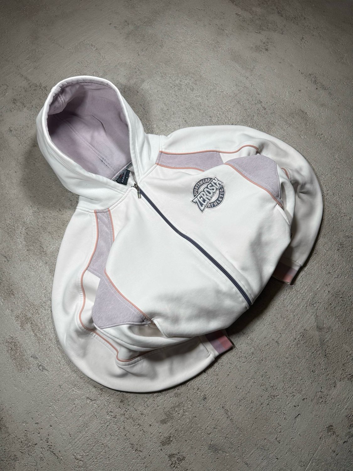 Bluza ZeroSix Athletic Zip Hoodie White M