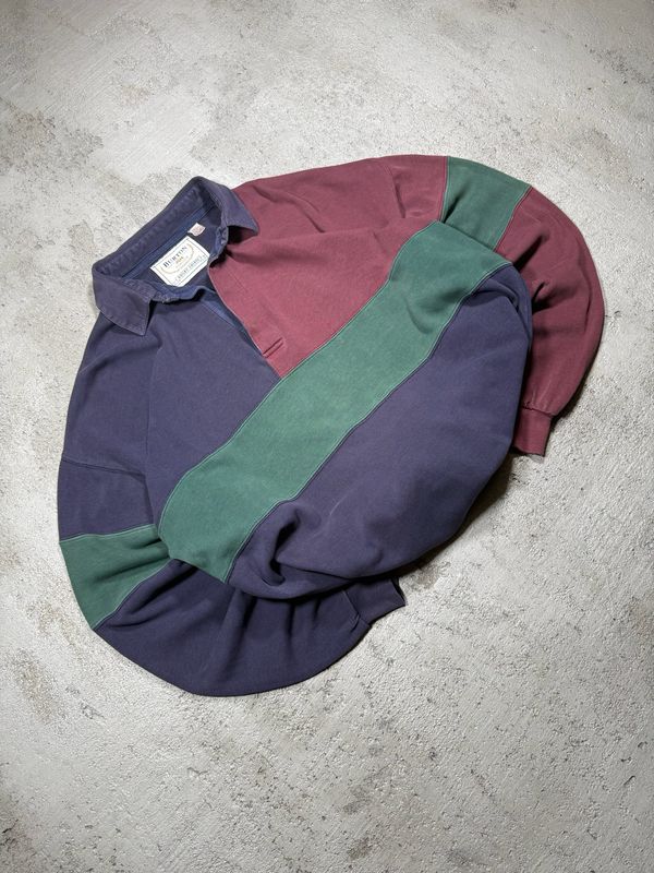 Bluza Burton Gre-Red/Panels Rugby Polo Long Navy M