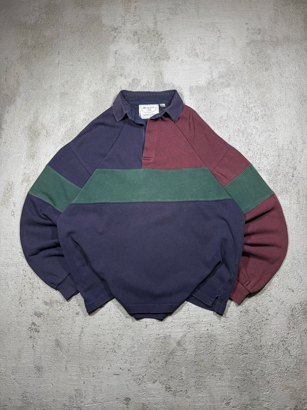 Bluza Burton Gre-Red/Panels Rugby Polo Long Navy M
