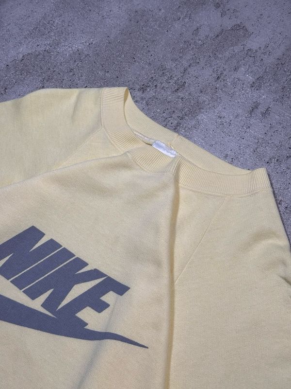 Crewneck Nike 1970s Made In Denmark Big Logo Crewneck Yellow M