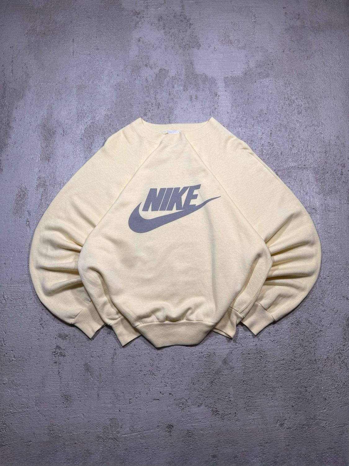 Crewneck Nike 1970s Made In Denmark Big Logo Crewneck Yellow M