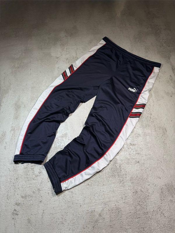 Dresy Puma Wh/Logo&amp;Stripes Sweatpants Navy L