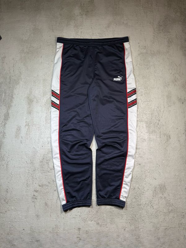 Dresy Puma Wh/Logo&amp;Stripes Sweatpants Navy L