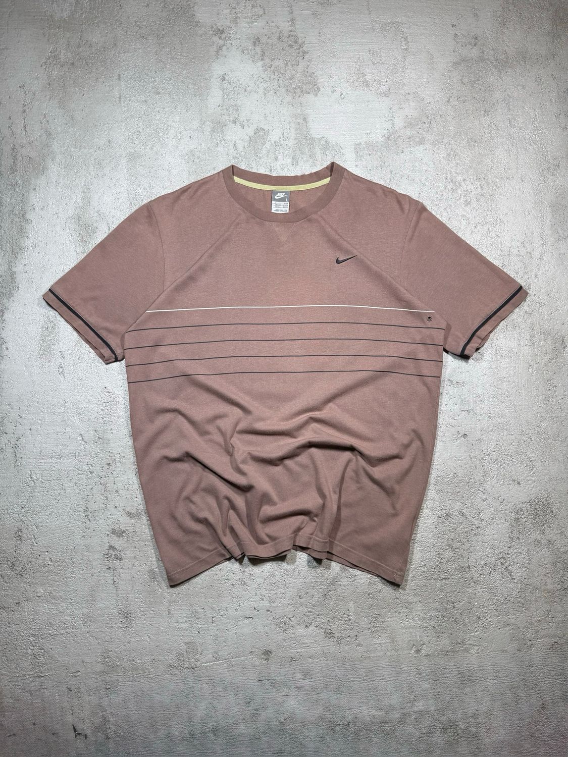 T-Shirt Nike 00s Bla/Swoosh Stripes Tee Brown L