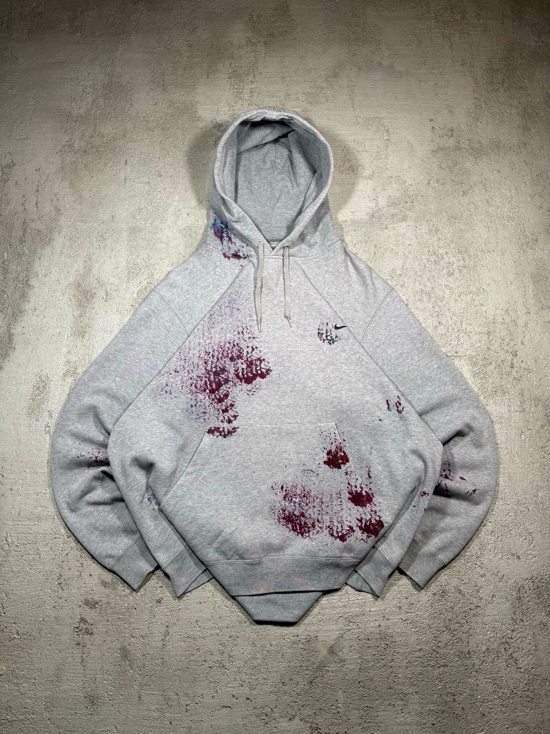 Hoodie Nike Bla/Swoosh Custom Hoodie Gray L