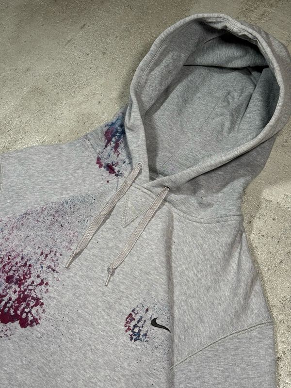 Hoodie Nike Bla/Swoosh Custom Hoodie Gray L