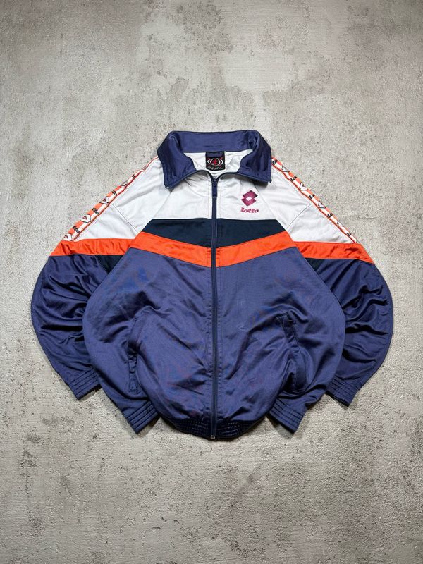 Zipper Lotto Logo Stripes Zipper Navy M